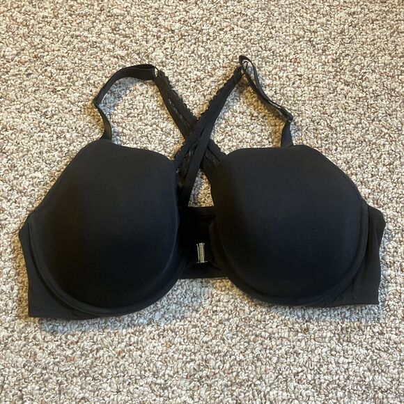 Cacique Womens Lightly Lined T-Shirt Bra Size 44DD Black Front Closure Lingerie - Picture 1 of 8
